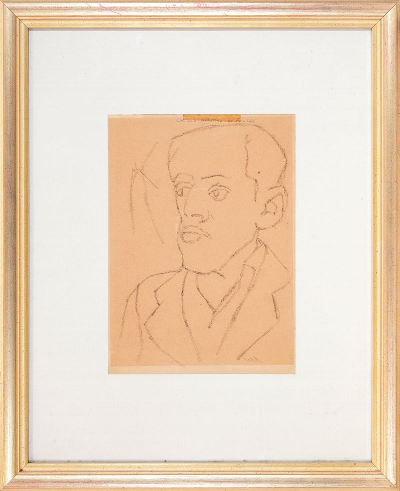 Tancredi Parmeggiani - Ritratto, disegno a pastelli su carta