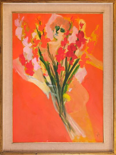 Gladioli, olio su tela (1966)