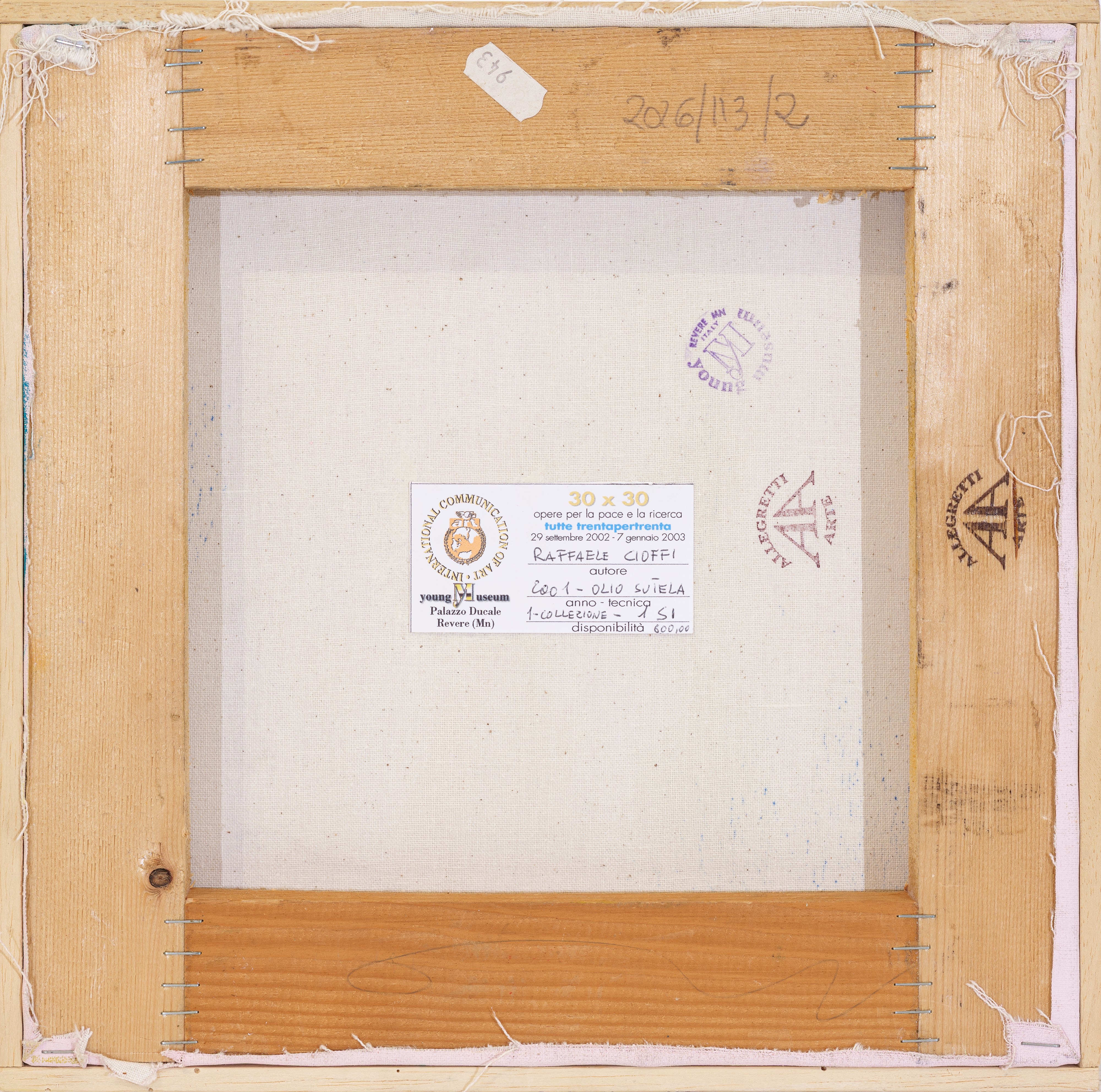 Raffaele Cioffi - Senza titolo, olio su tela (30 x 30), 2001