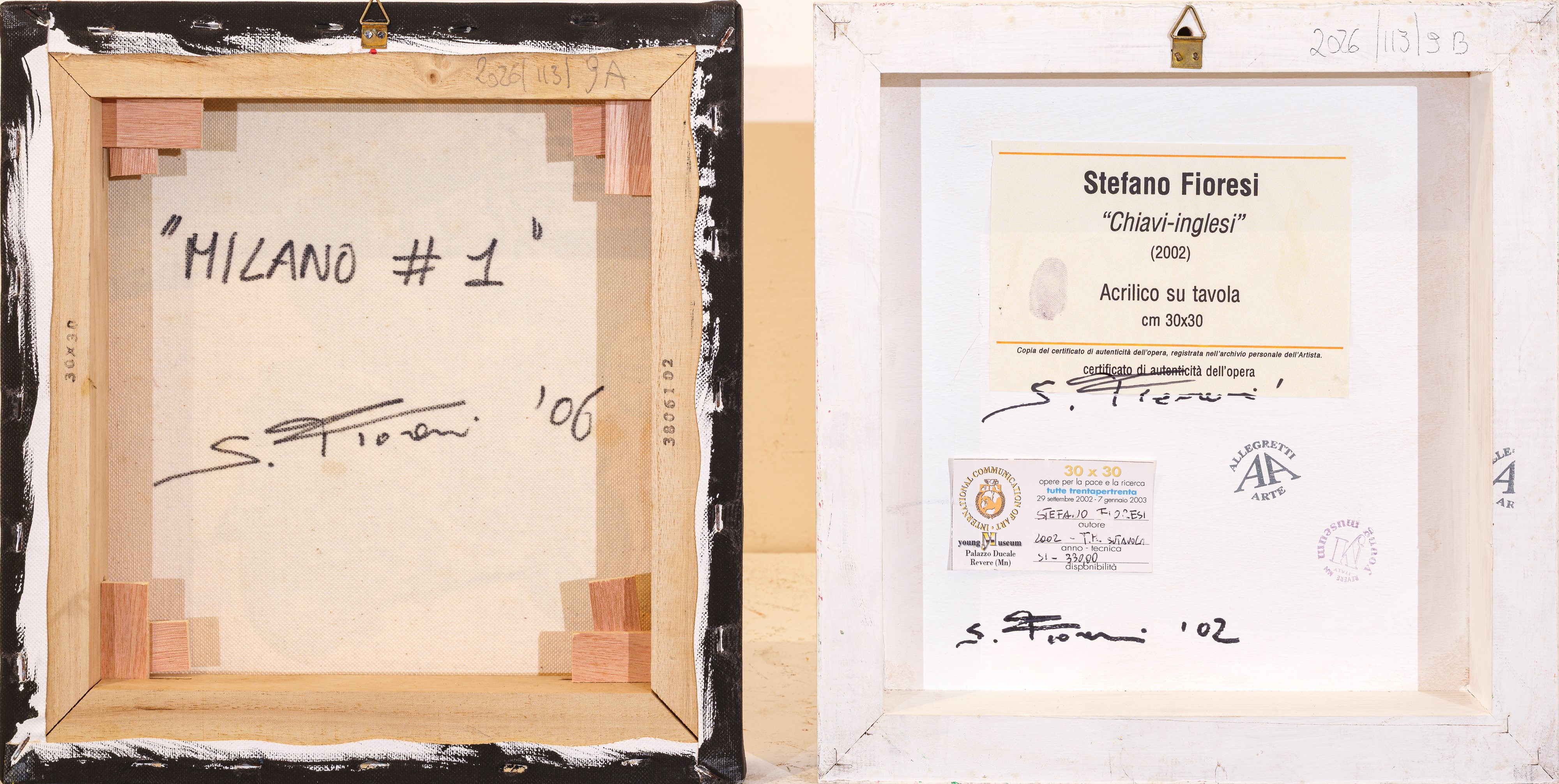Stefano Fioresi - Milano #1, Chiavi-inglesi (2002), tecniche miste su tela e tavola