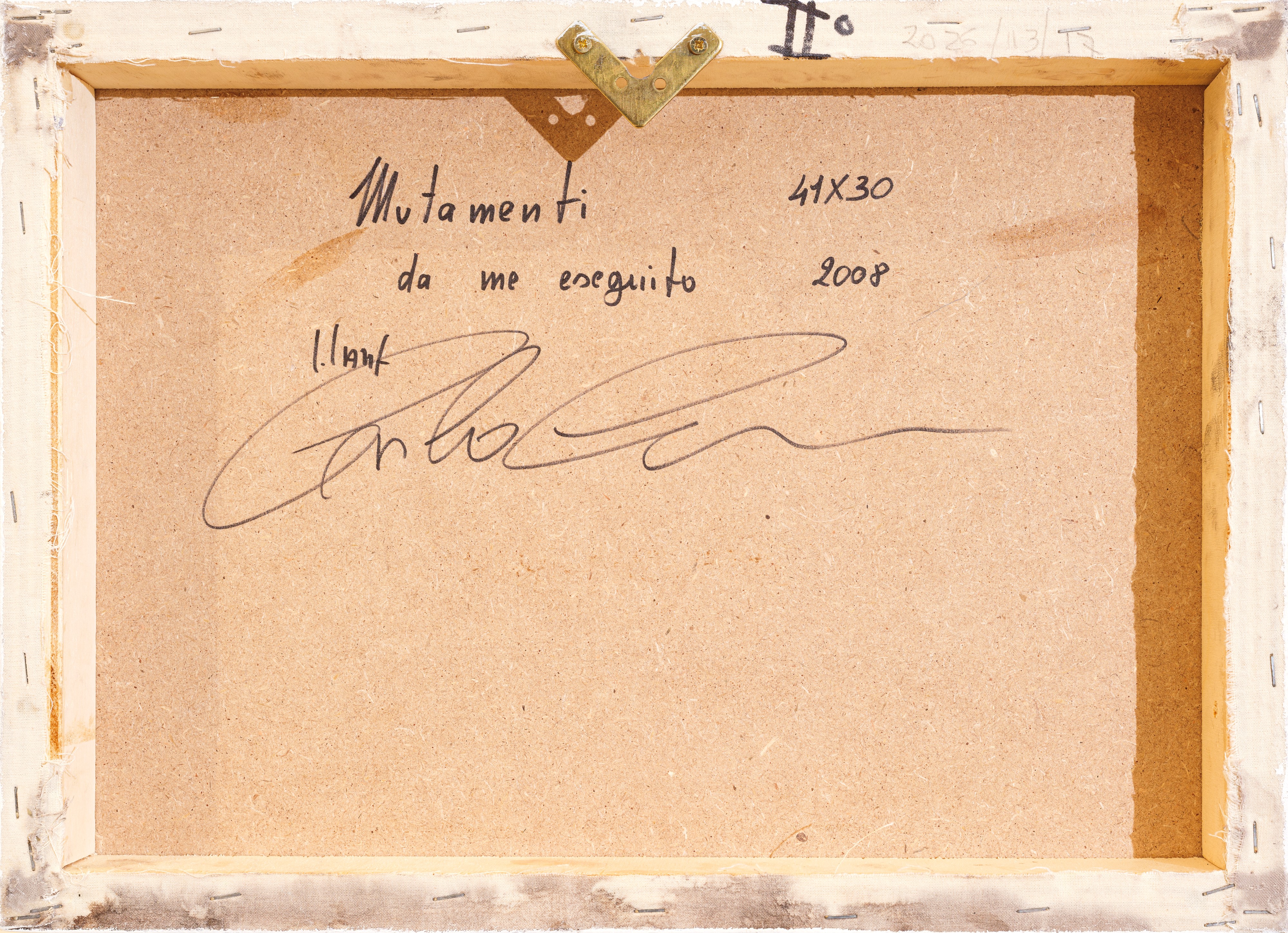 Carlo Cane - Mutamenti, olio su tela applicata su tavola (2008)