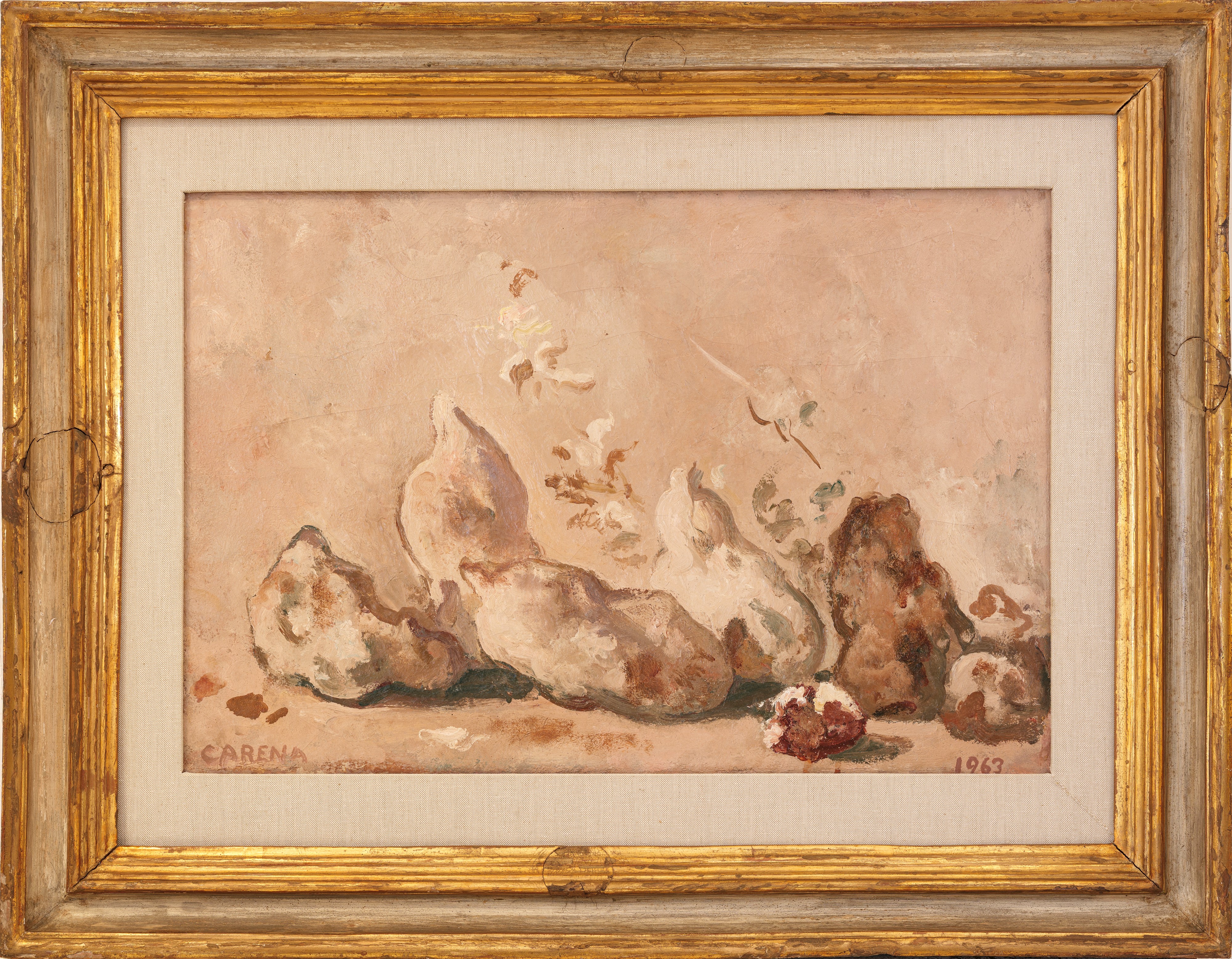 Felice Carena - Natura morta, olio su tela (40x60 cm), 1963