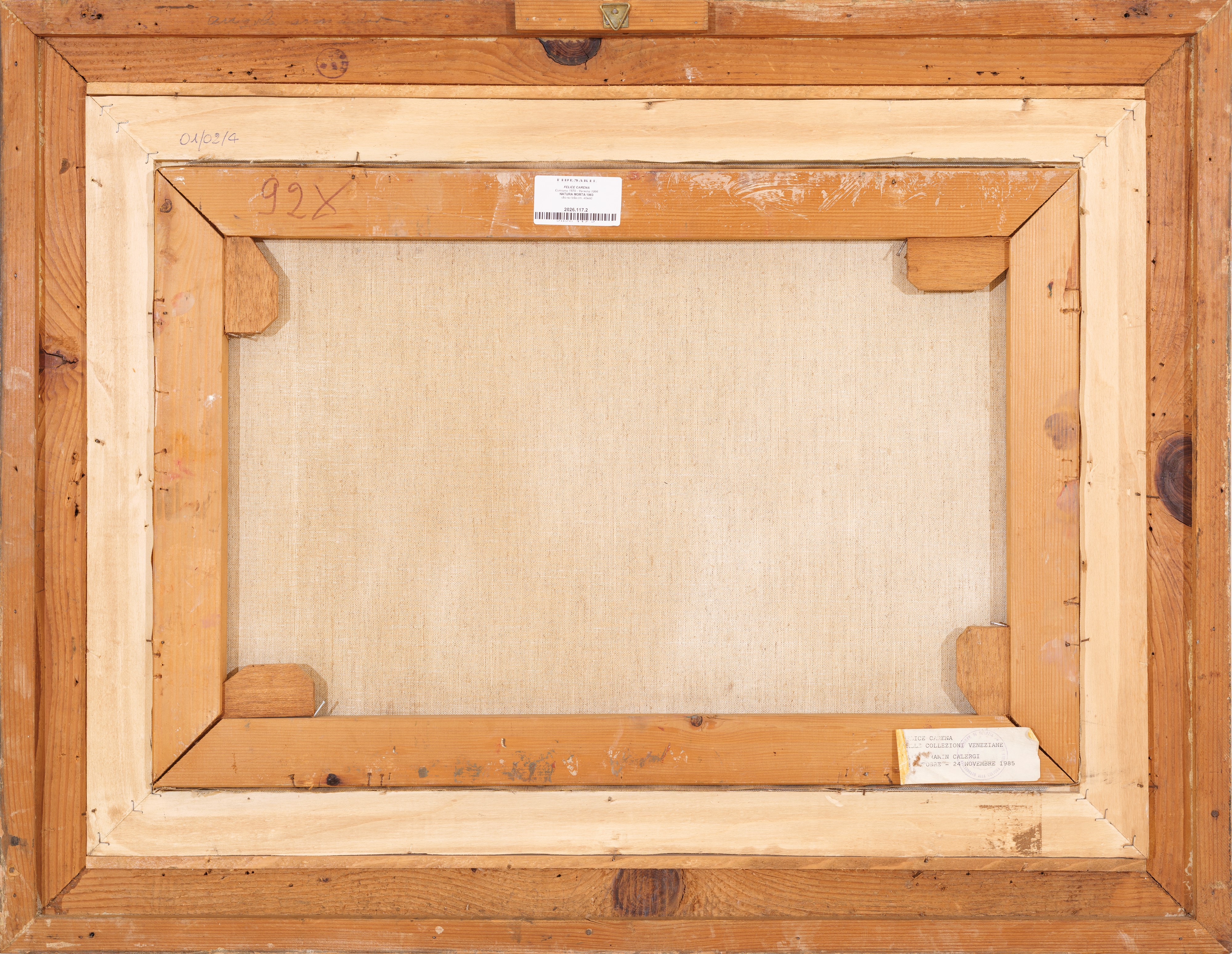 Felice Carena - Natura morta, olio su tela (40x60 cm), 1963