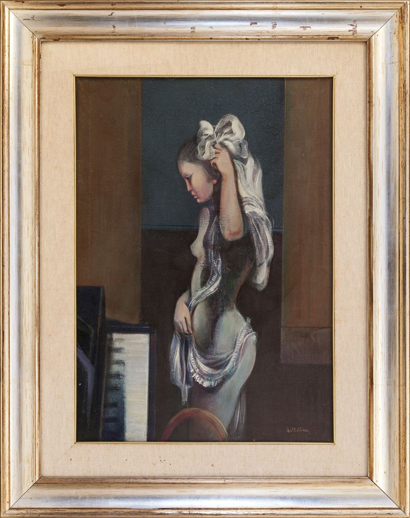 Luigi Voltolina - La sposa, olio su tela
