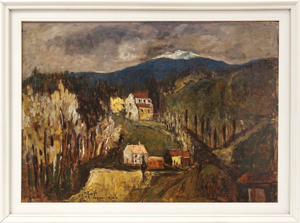 PIERO SLONGO - A gray day in Pagnano, Asolo