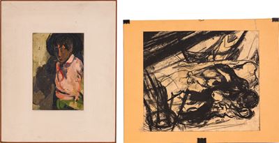 Soggetti vari (olio su tavola e tecnica mista su carta), 1943