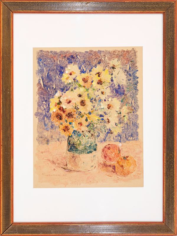 IGINO  PIERESCA - Vase of flowers