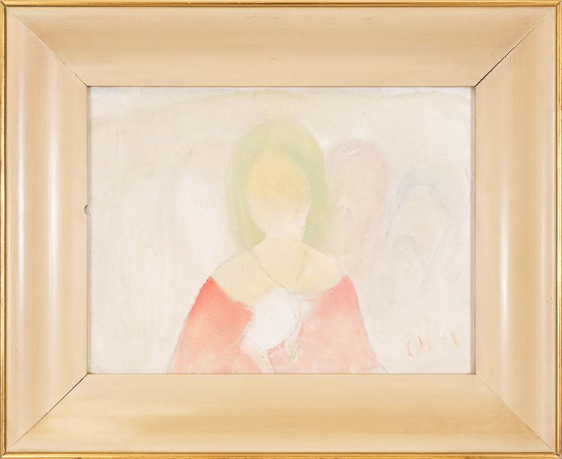 Romano Ocri - Figure, olio su tela