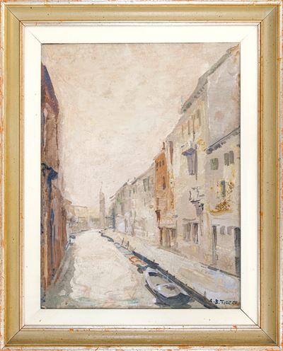Tiozzo Glauco Benito, Rio San Barnaba, olio su tela