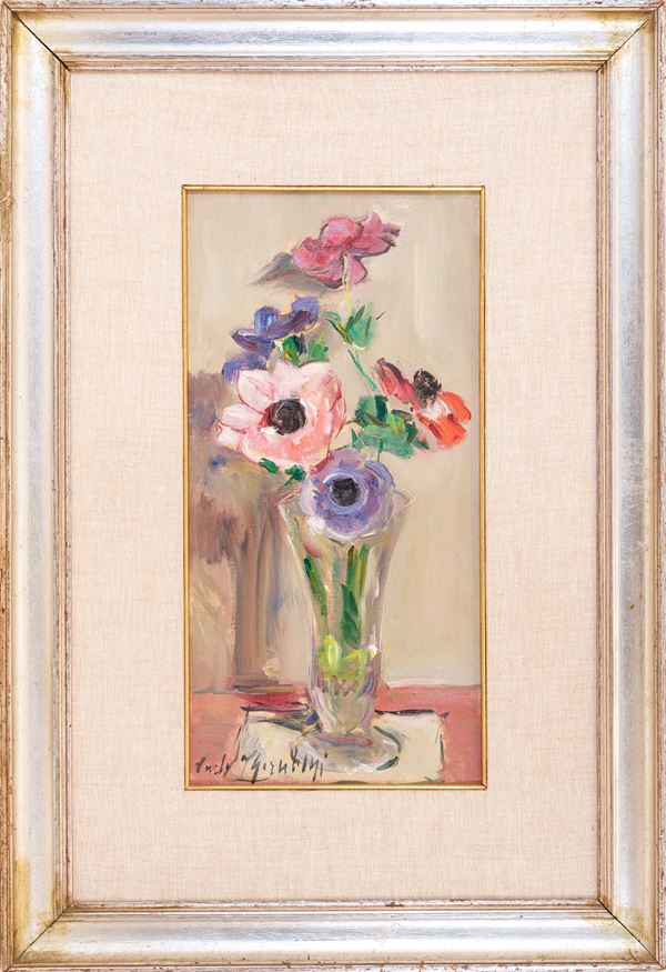 CARLO CHERUBINI - Vase of flowers