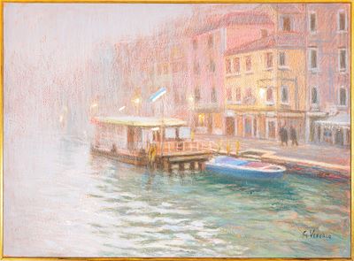 Nebbia a Venezia, olio su tela