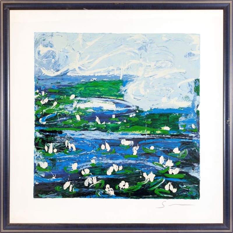 Mario Schifano - Water — serigrafia polimaterica (85 x 85 cm)