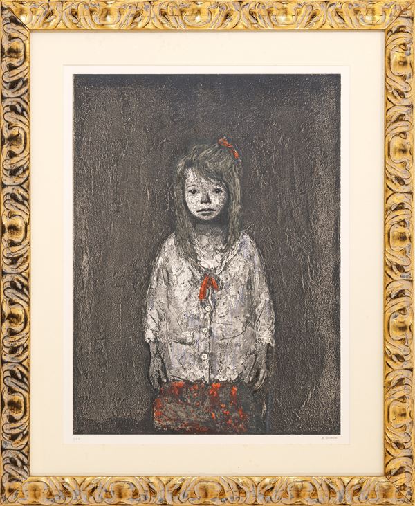 XAVIER BUENO - Little girl with red bow