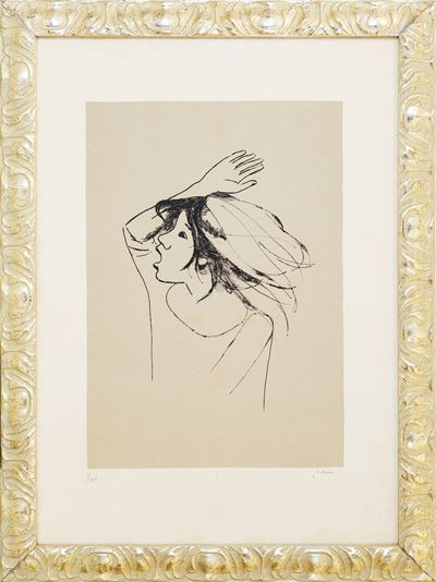 Ragazza con braccio alzato (litografia, es. 1/125)