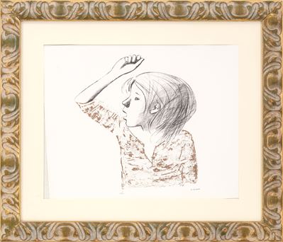 Bambina con braccio alzato, litografia es. VI/L