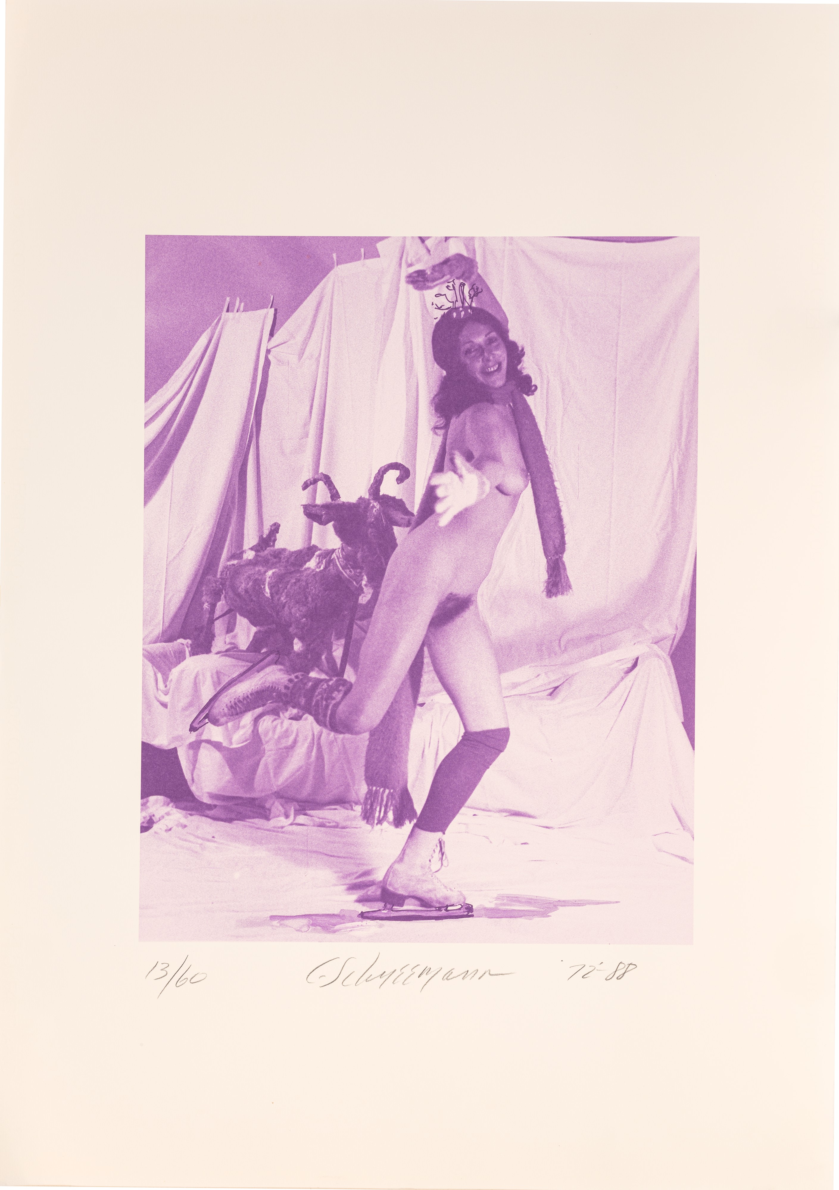 Carolee Schneemann - Ice naked skating (cartella con 6 serigrafie)