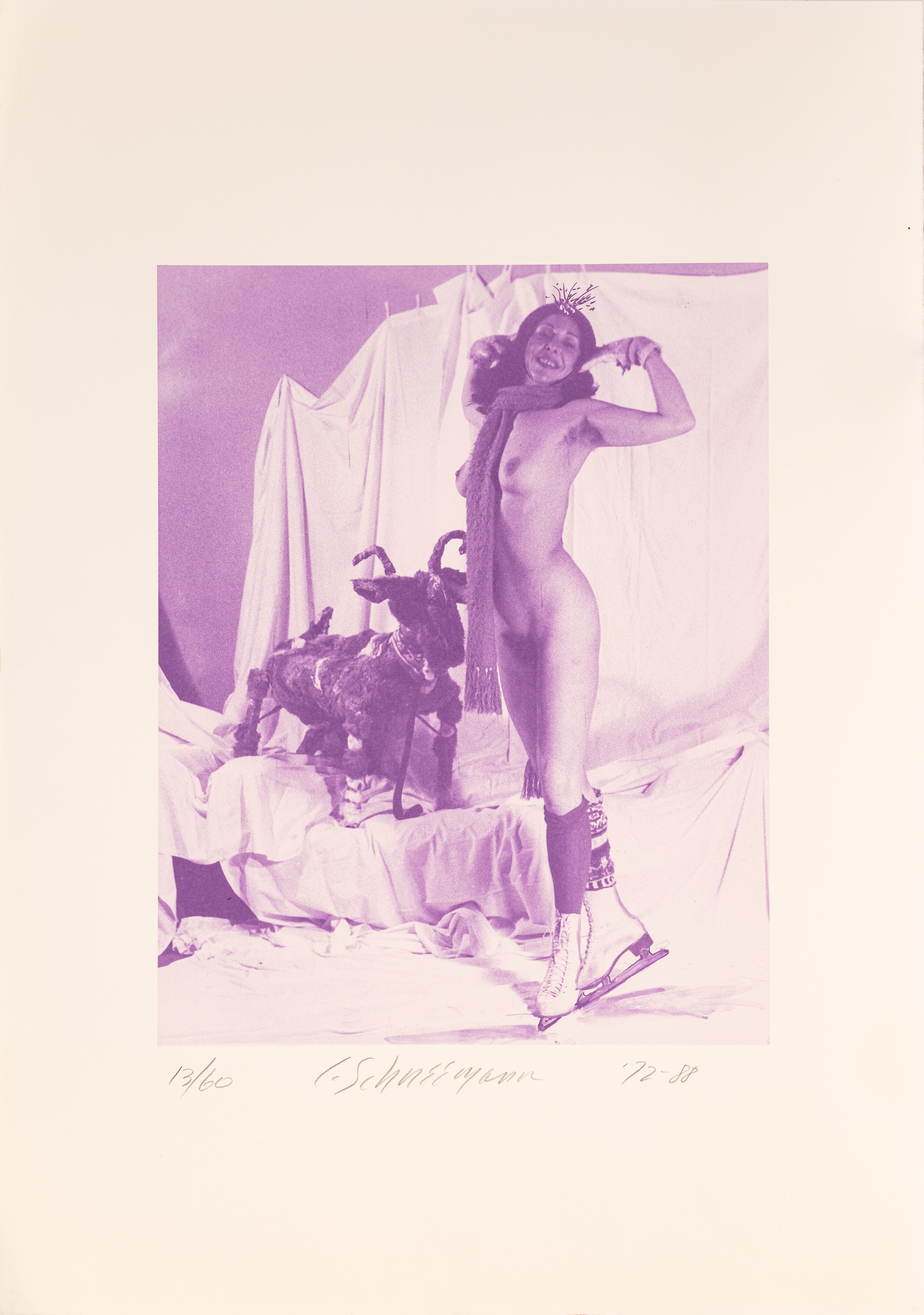 Carolee Schneemann - Ice naked skating (cartella con 6 serigrafie)