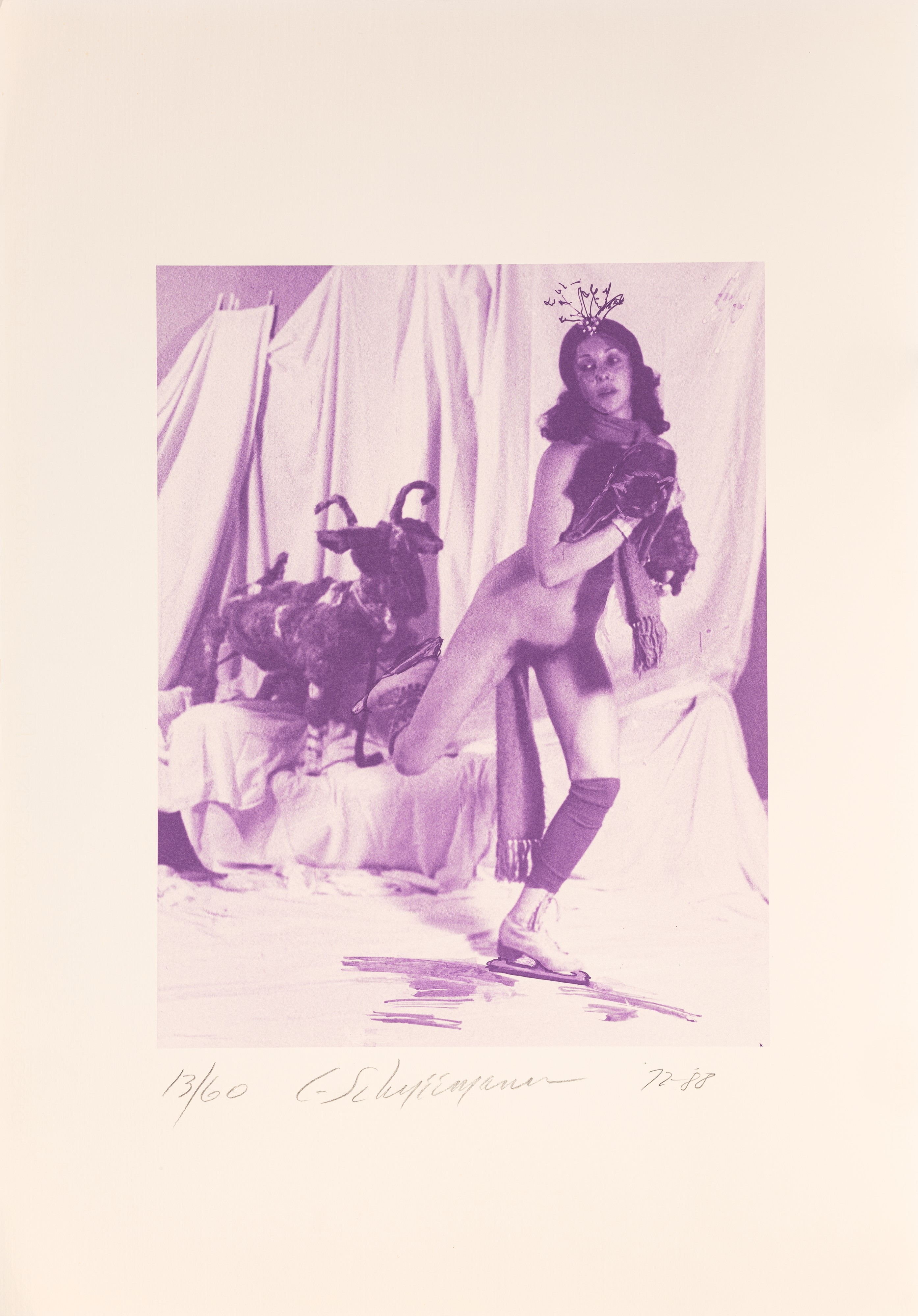 Carolee Schneemann - Ice naked skating (cartella con 6 serigrafie)
