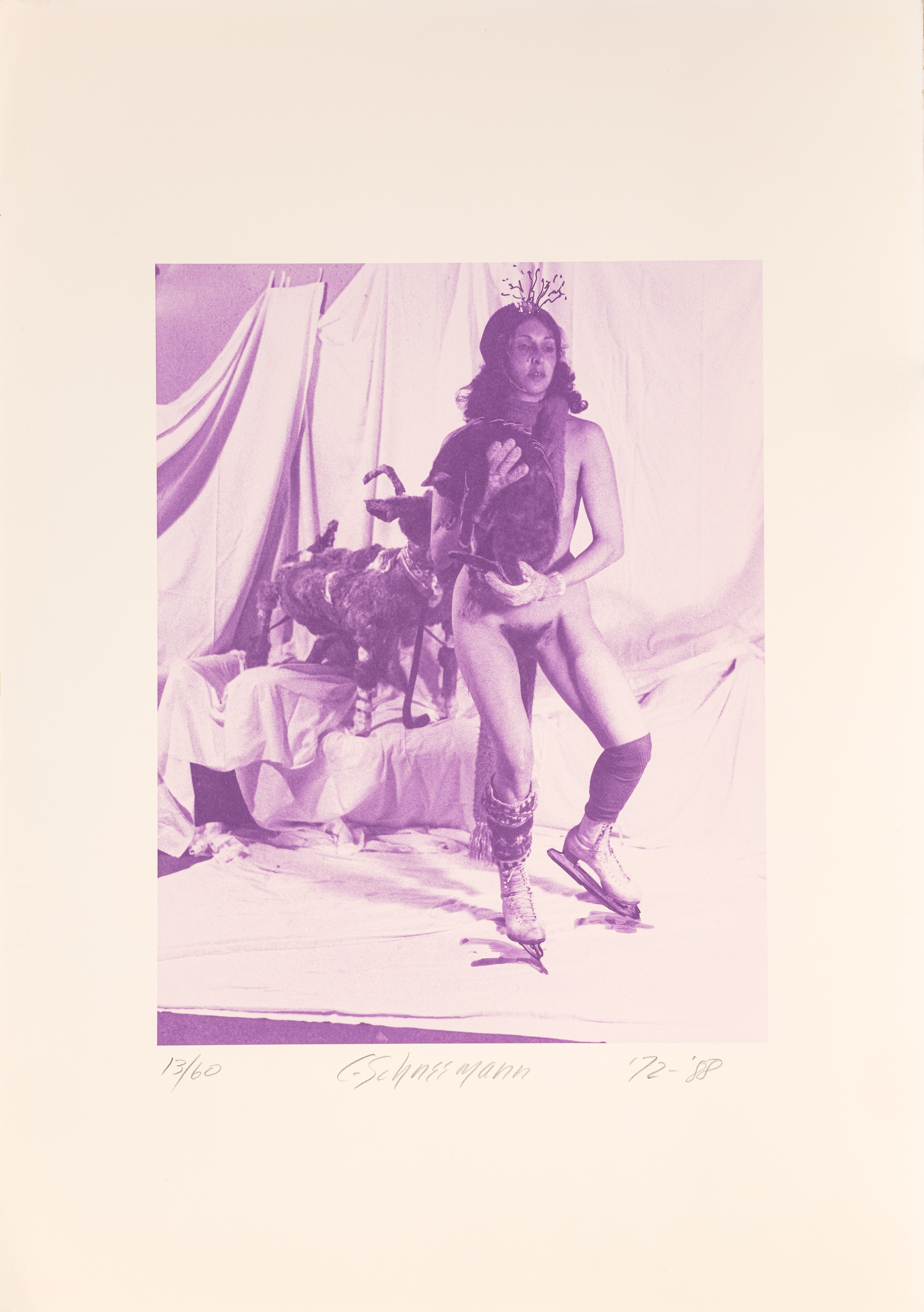 Carolee Schneemann - Ice naked skating (cartella con 6 serigrafie)