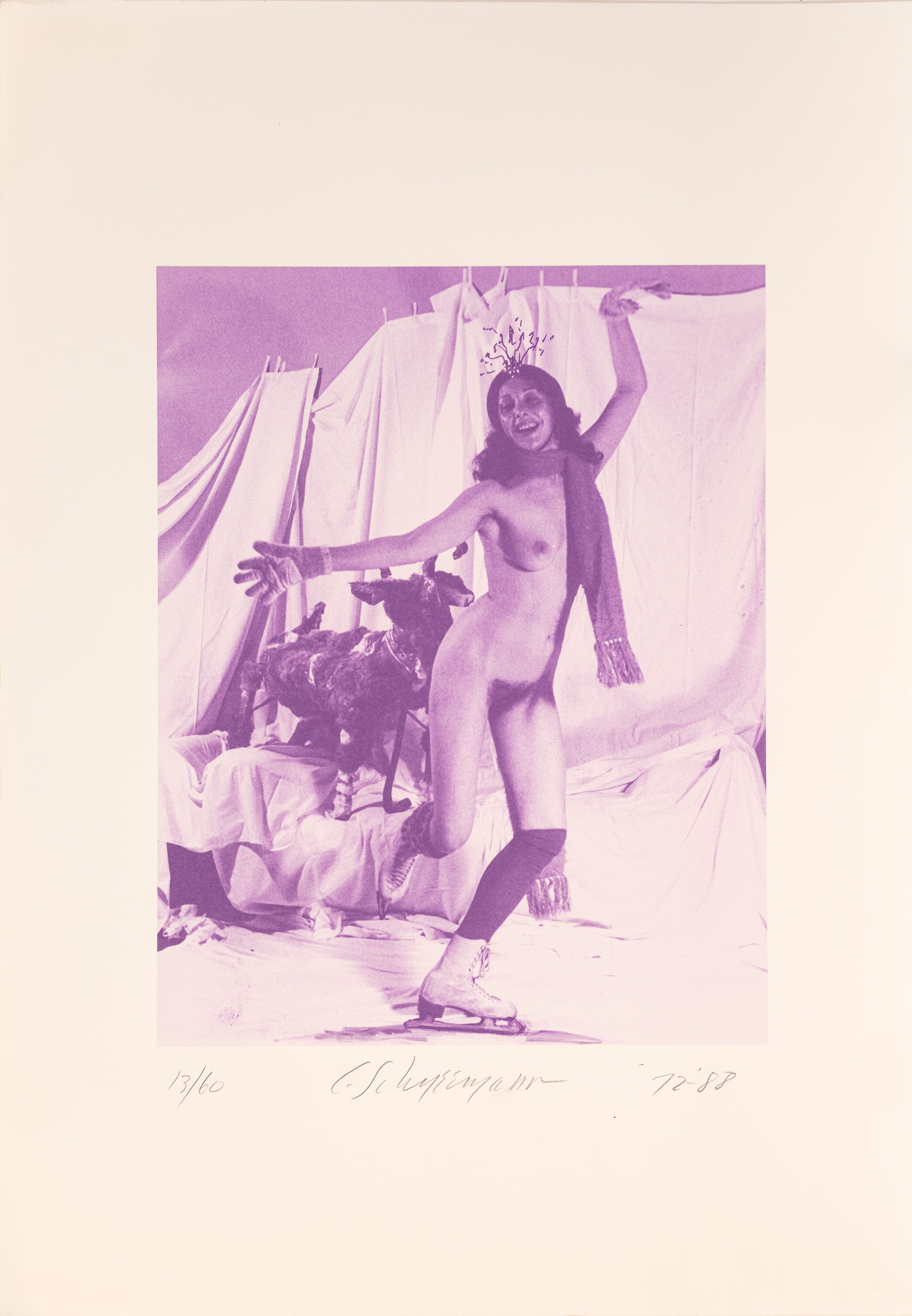 Carolee Schneemann - Ice naked skating (cartella con 6 serigrafie)