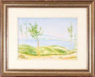 Paesaggio, olio su tela