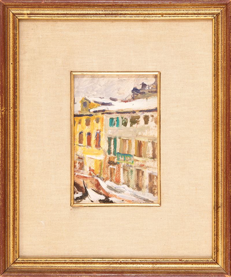 Marco Novati - Venezia, olio su cartone