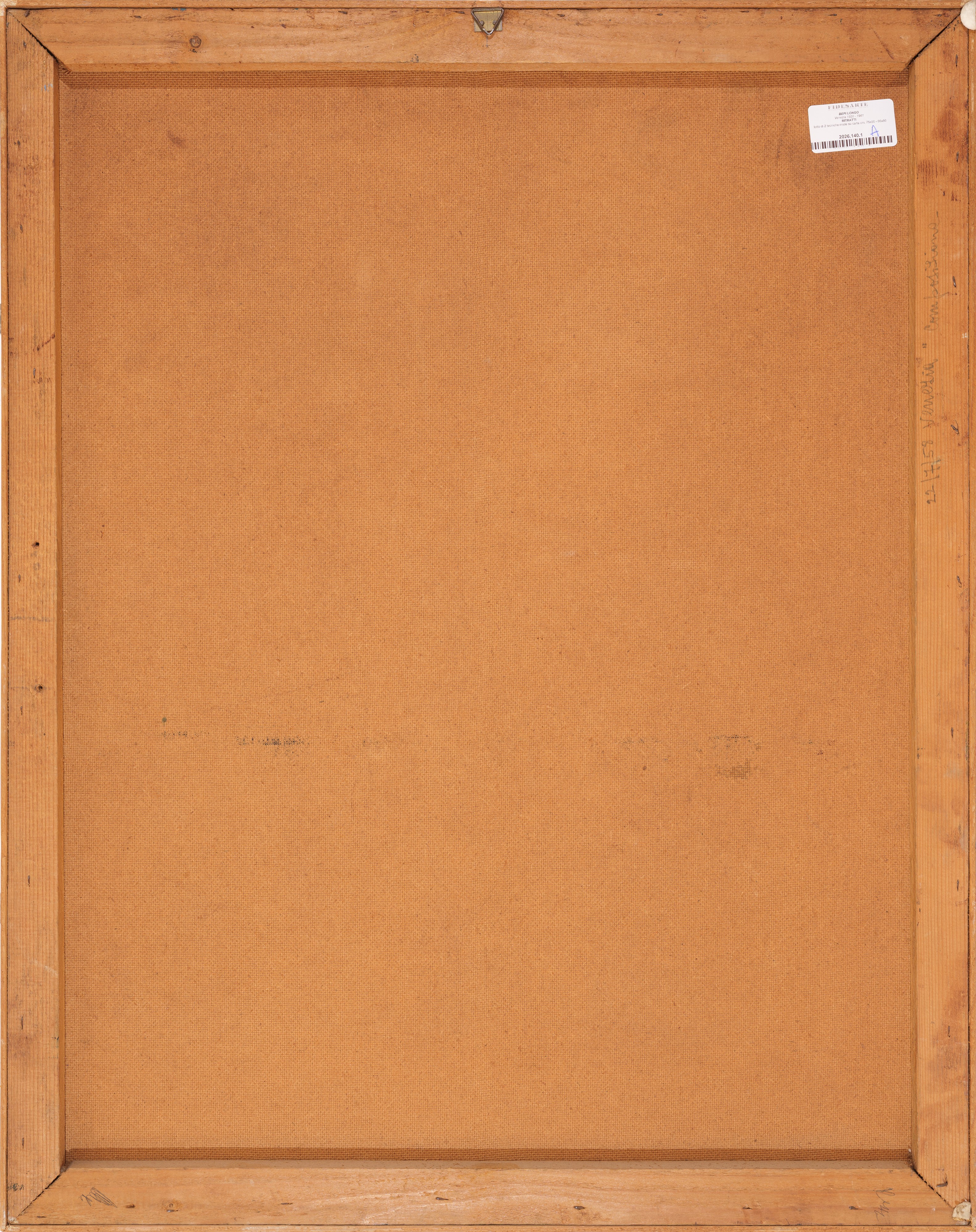 Bepi Longo - Ritratti (due opere), tecniche miste su carta