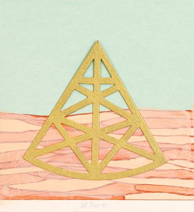 Piramide (tecnica mista e collage su cartone), 1993