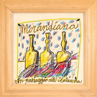 Morandiana con paesaggio all'italiana