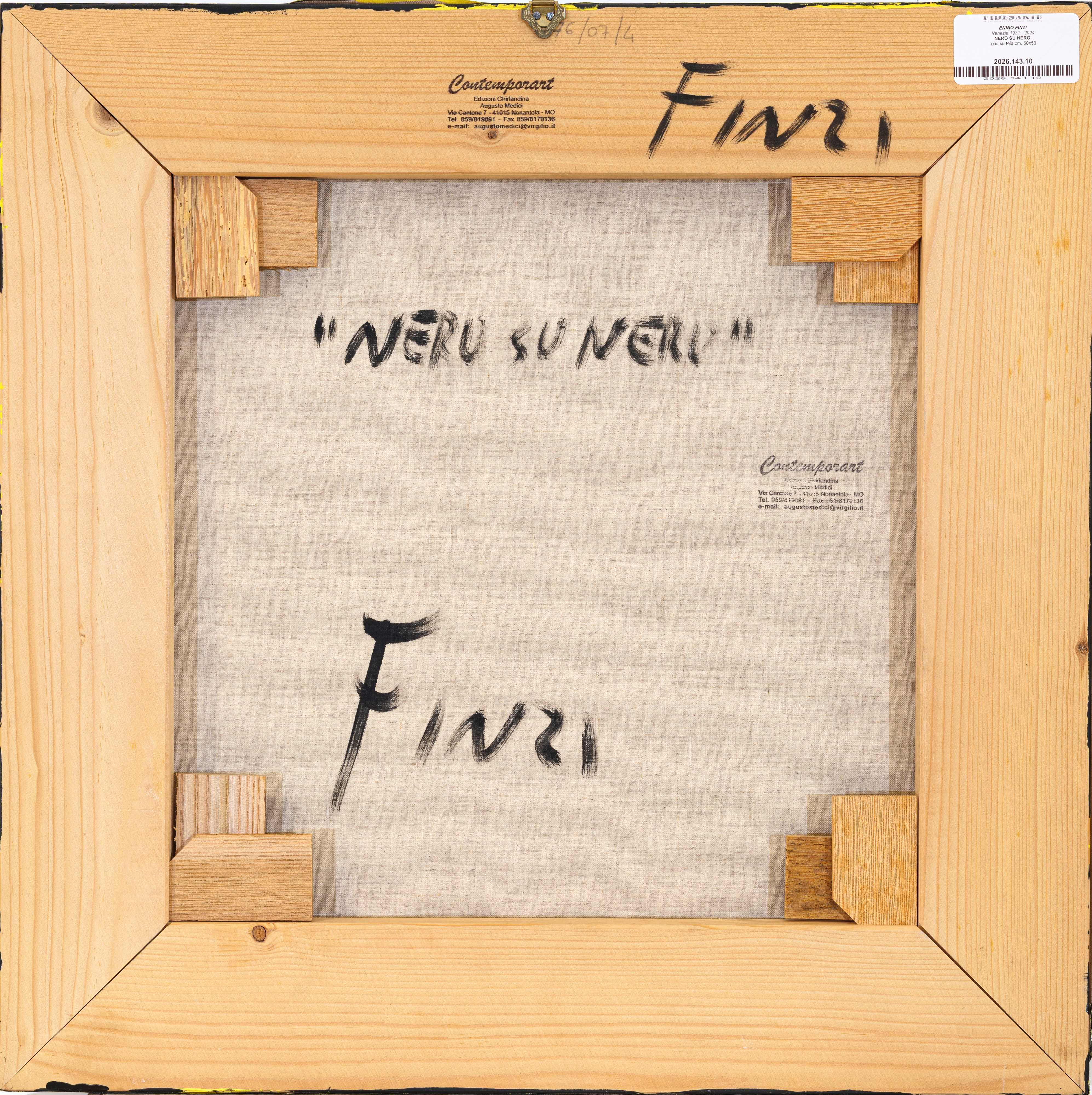 Ennio Finzi - Nero su nero, olio su tela
