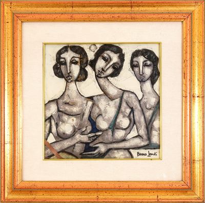 Le tre sorelle, tecnica mista su tela (2003)