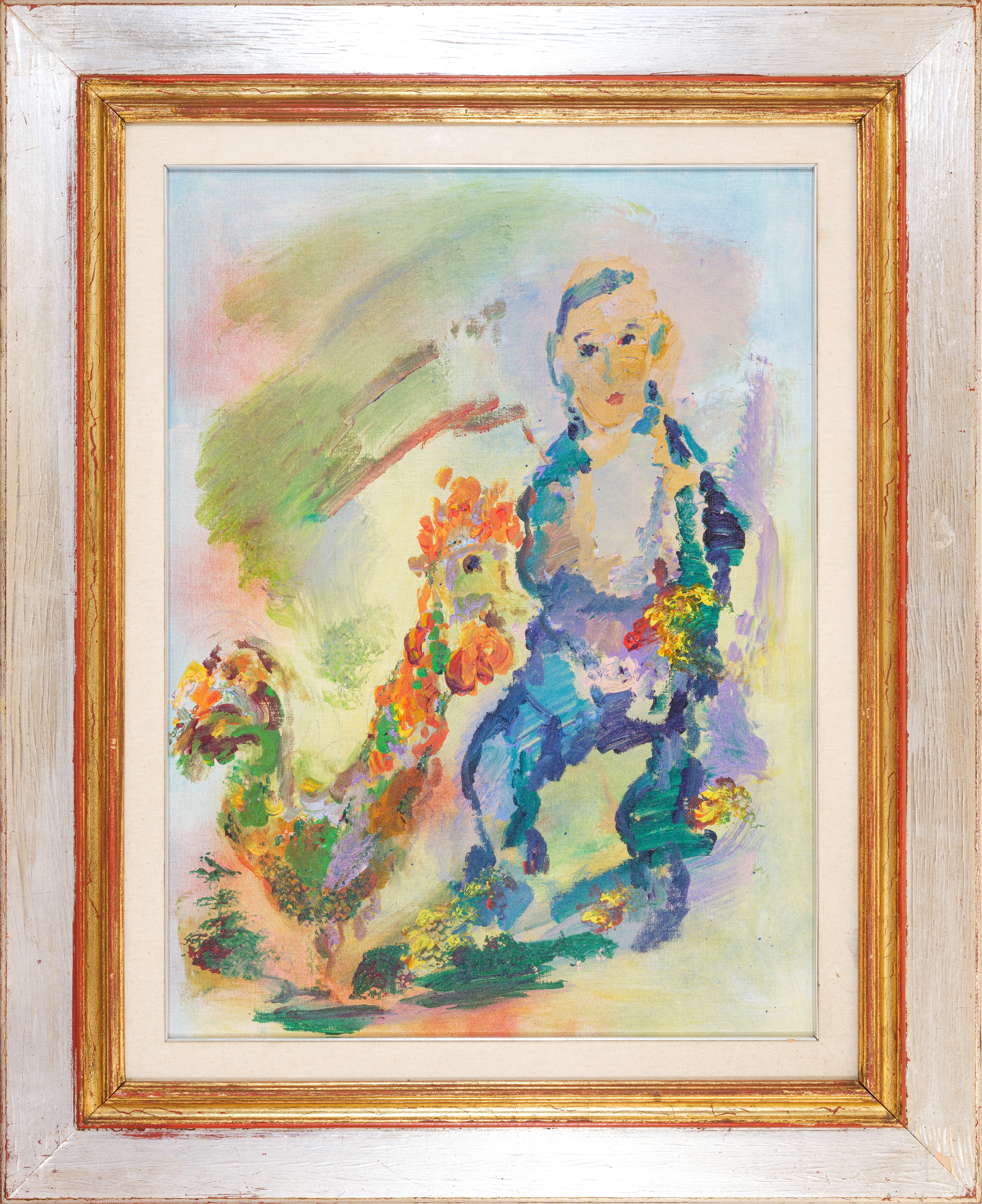 Ernesto Treccani - Figura, olio su tela