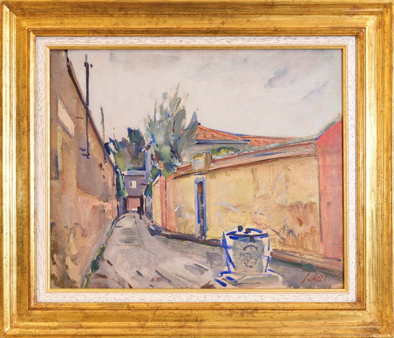 Fioravante Seibezzi - Calle ai Tolentini, olio su tavola (1932)