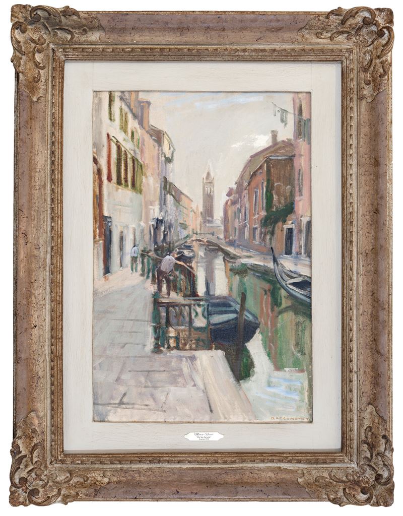 Marco Novati - Rio San Barnaba, olio su tela