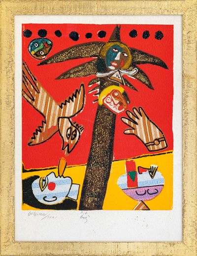 Enrico Baj, L'Heure du matelas (serigrafia, es. p.a., 2001)