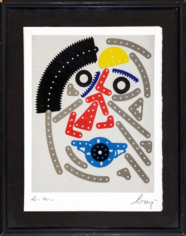 ENRICO BAJ - Mechanical portrait 