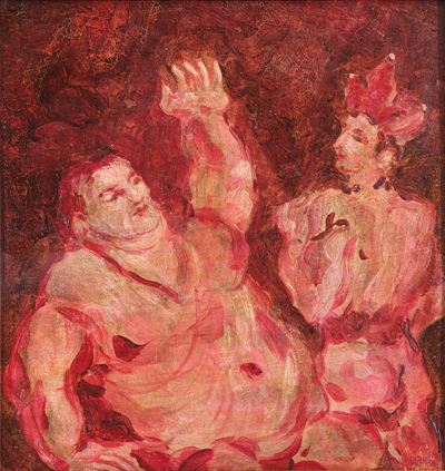 Figure, olio su tavola (primi anni '40)
