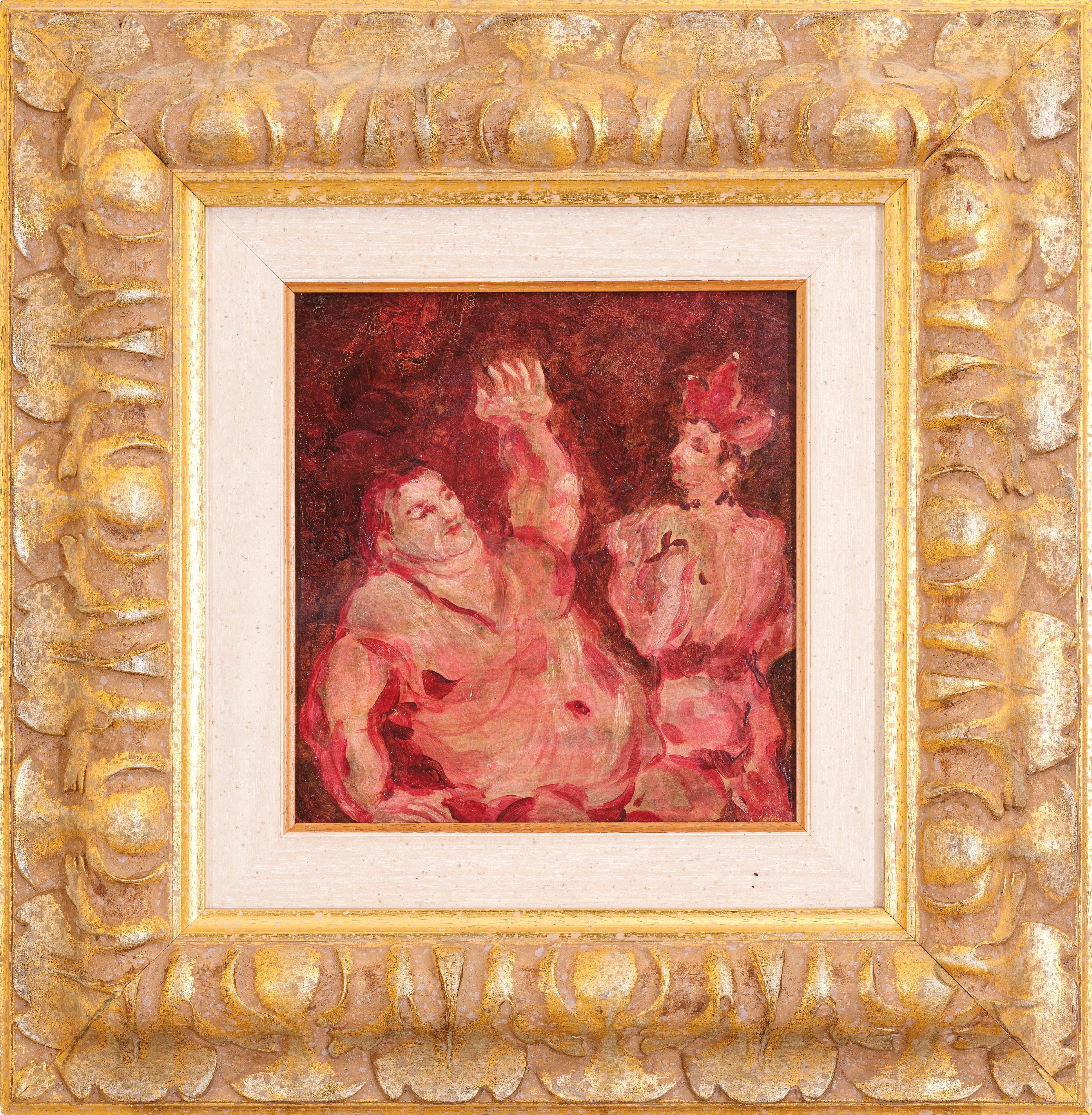 Aligi Sassu - Figure, olio su tavola