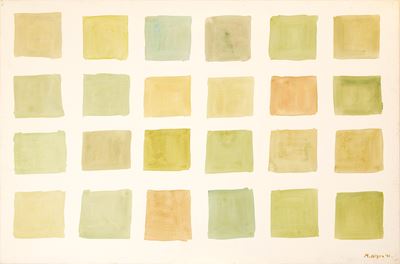 Senza titolo (dalla serie Meditazioni), acquerello su carta intelata