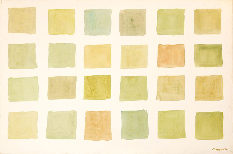 Mario Nigro - Senza titolo dalla serie “Meditazioni” (acquerello su carta intelata), 1991