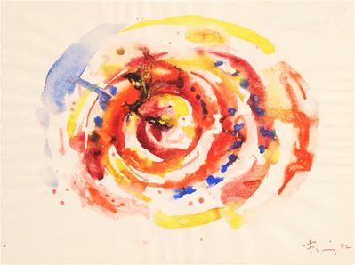 Senza titolo (tecnica mista su carta, 1957)