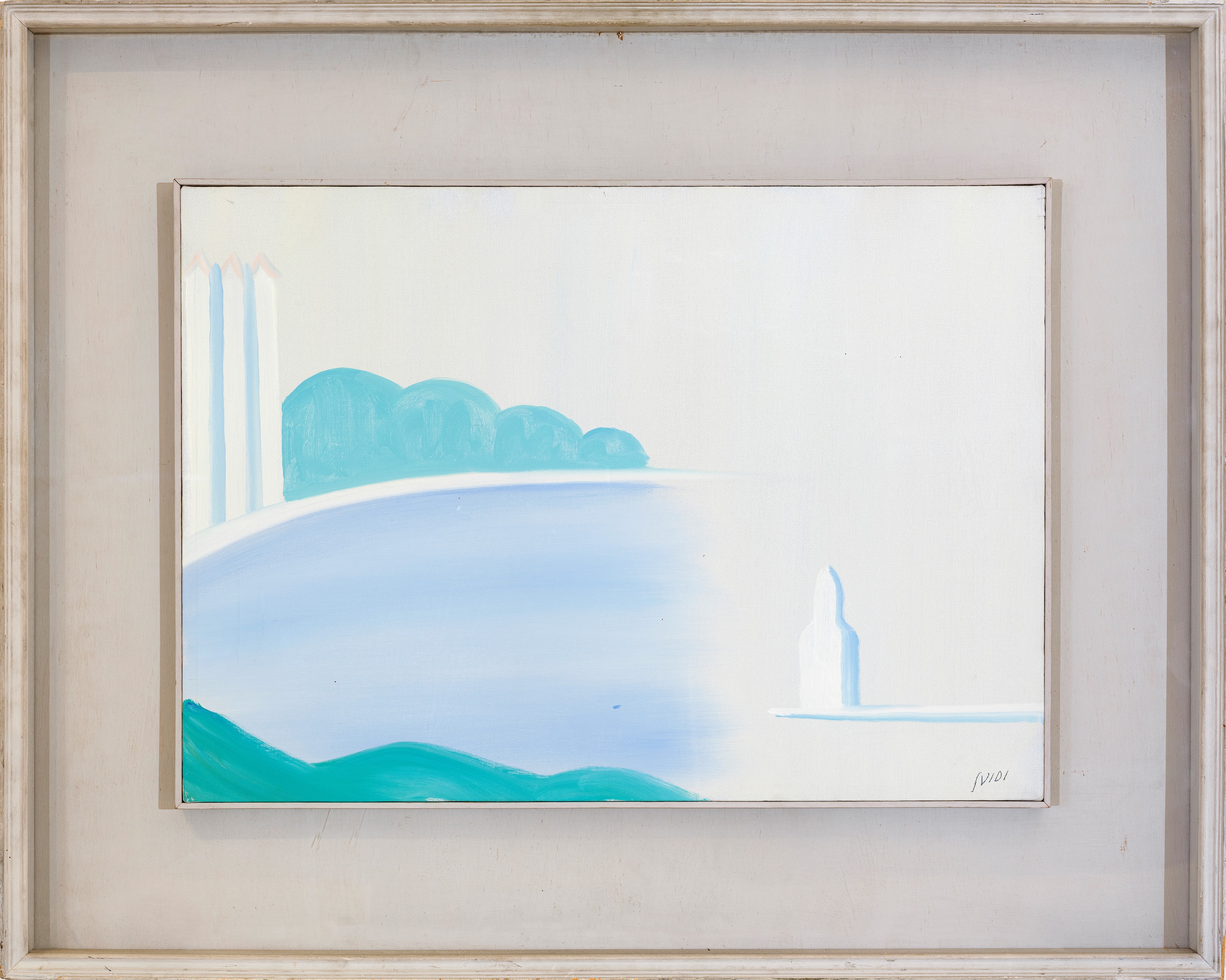 Virgilio Guidi - Bacino di San Marco, olio su tela