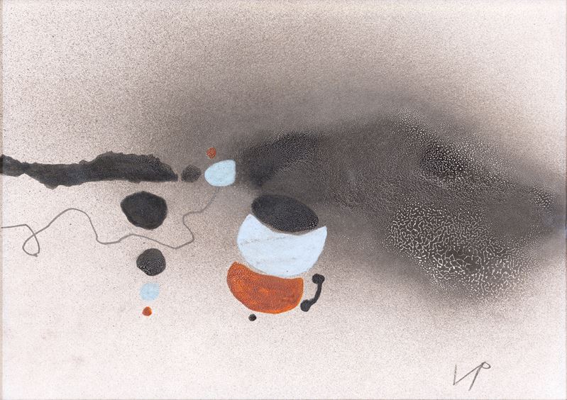 Victor Pasmore - Tecnica mista su carta (siglato in basso a destra)