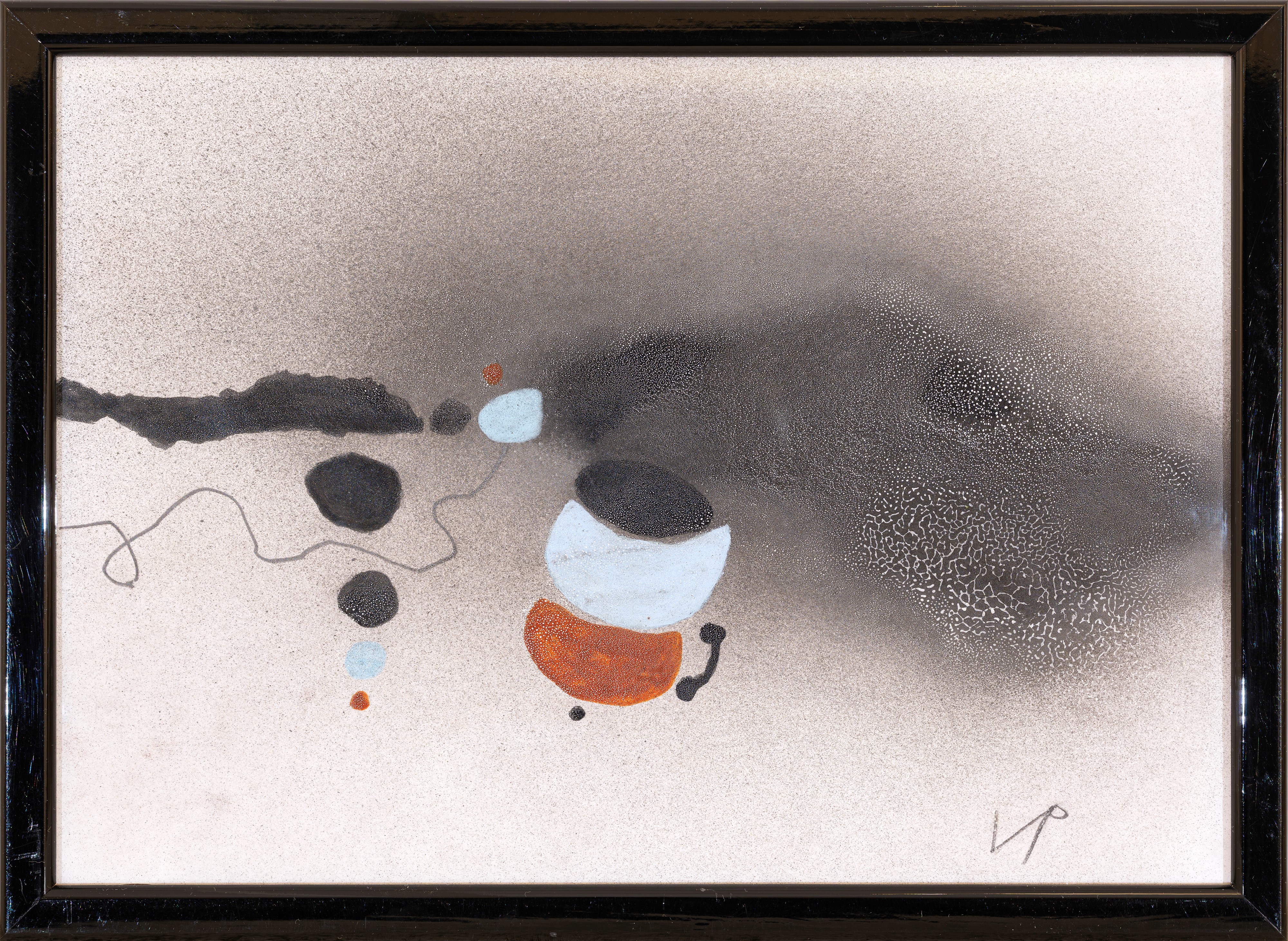 Victor Pasmore - Tecnica mista su carta (siglato in basso a destra)