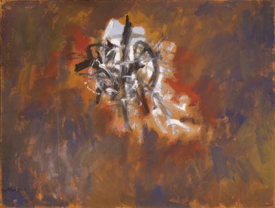 Verso il centro, tempera su faesite (1956)