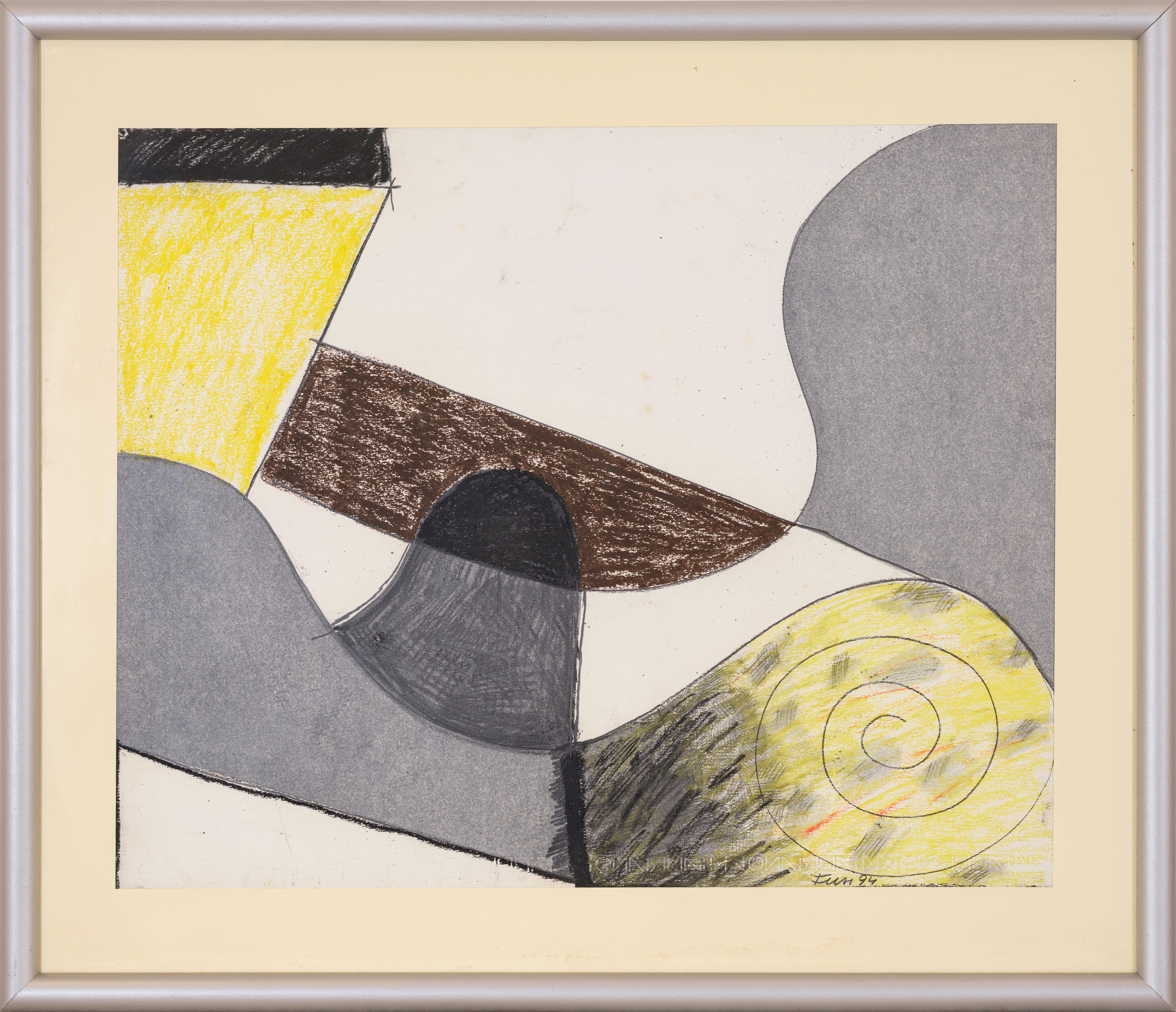 Walter Fusi - Senza titolo (tecnica mista su carta), 1994