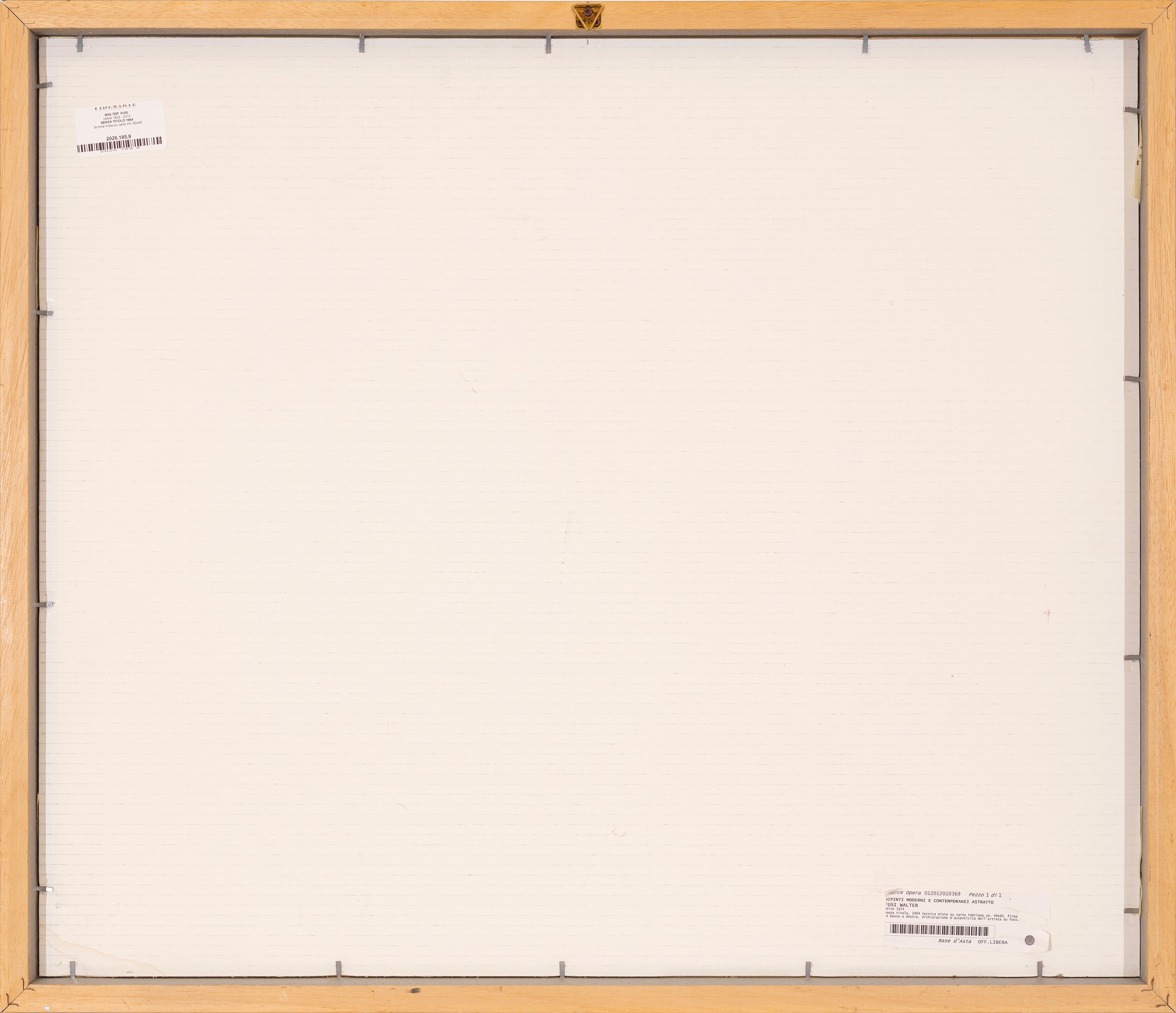 Walter Fusi - Senza titolo (tecnica mista su carta), 1994