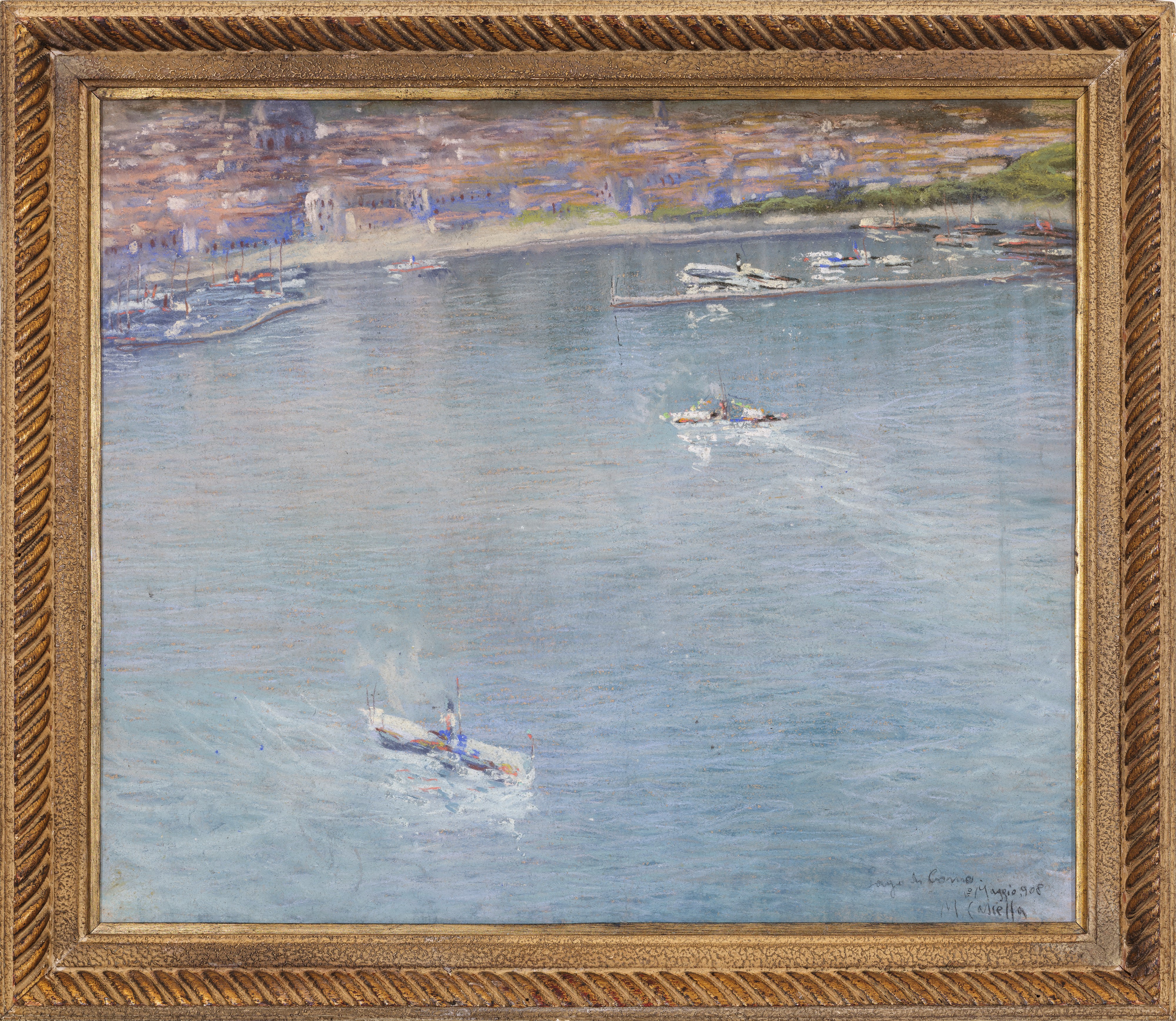 Michele Cascella - Lago di Como (tecnica mista su cartoncino), 1908