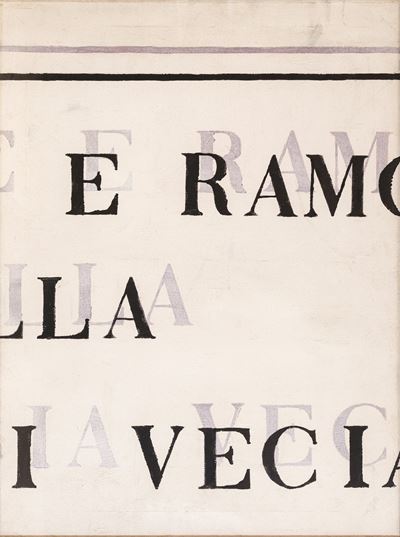 Toponomastica, olio su tela