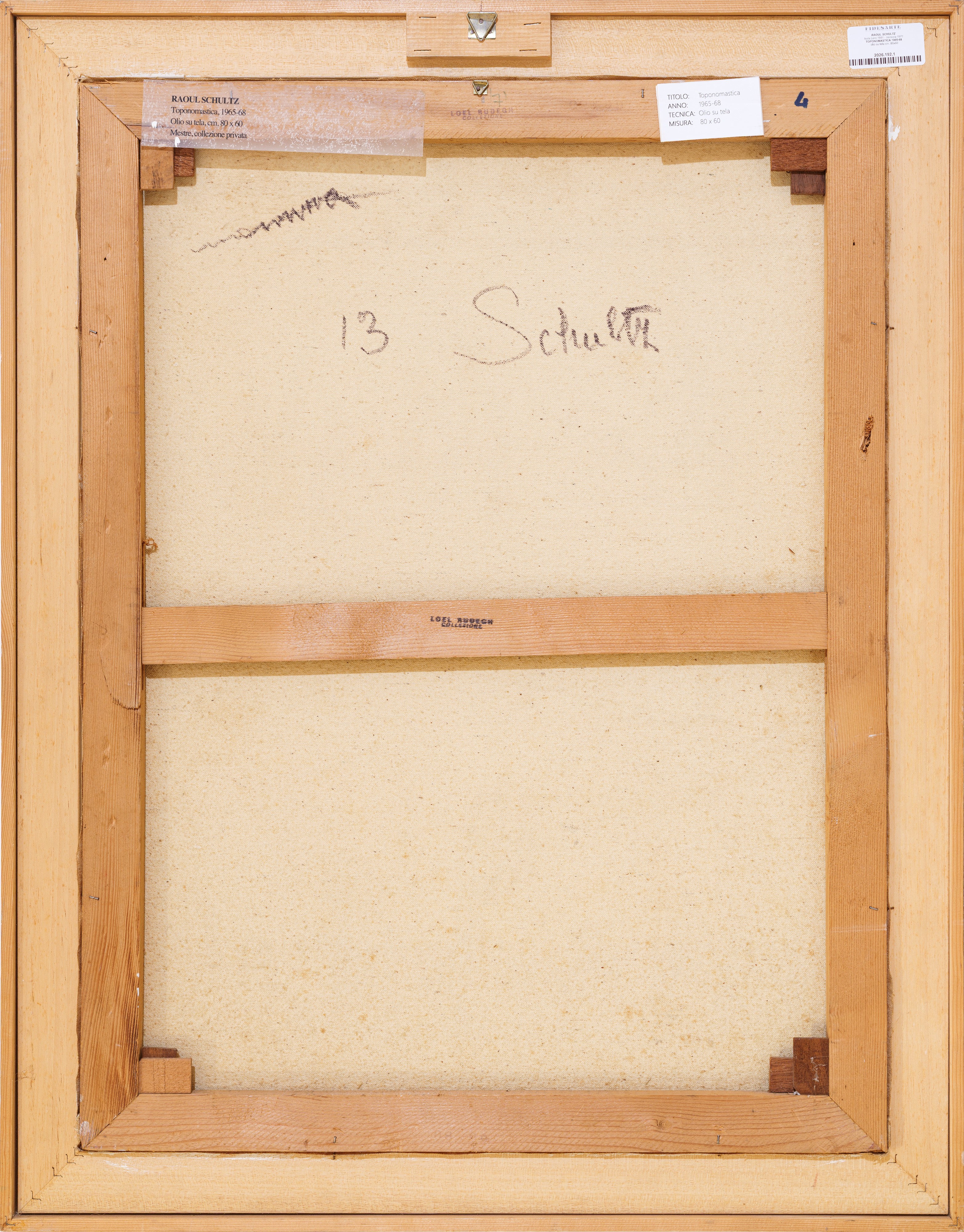 Raoul Schultz - Toponomastica, olio su tela (1965-68)